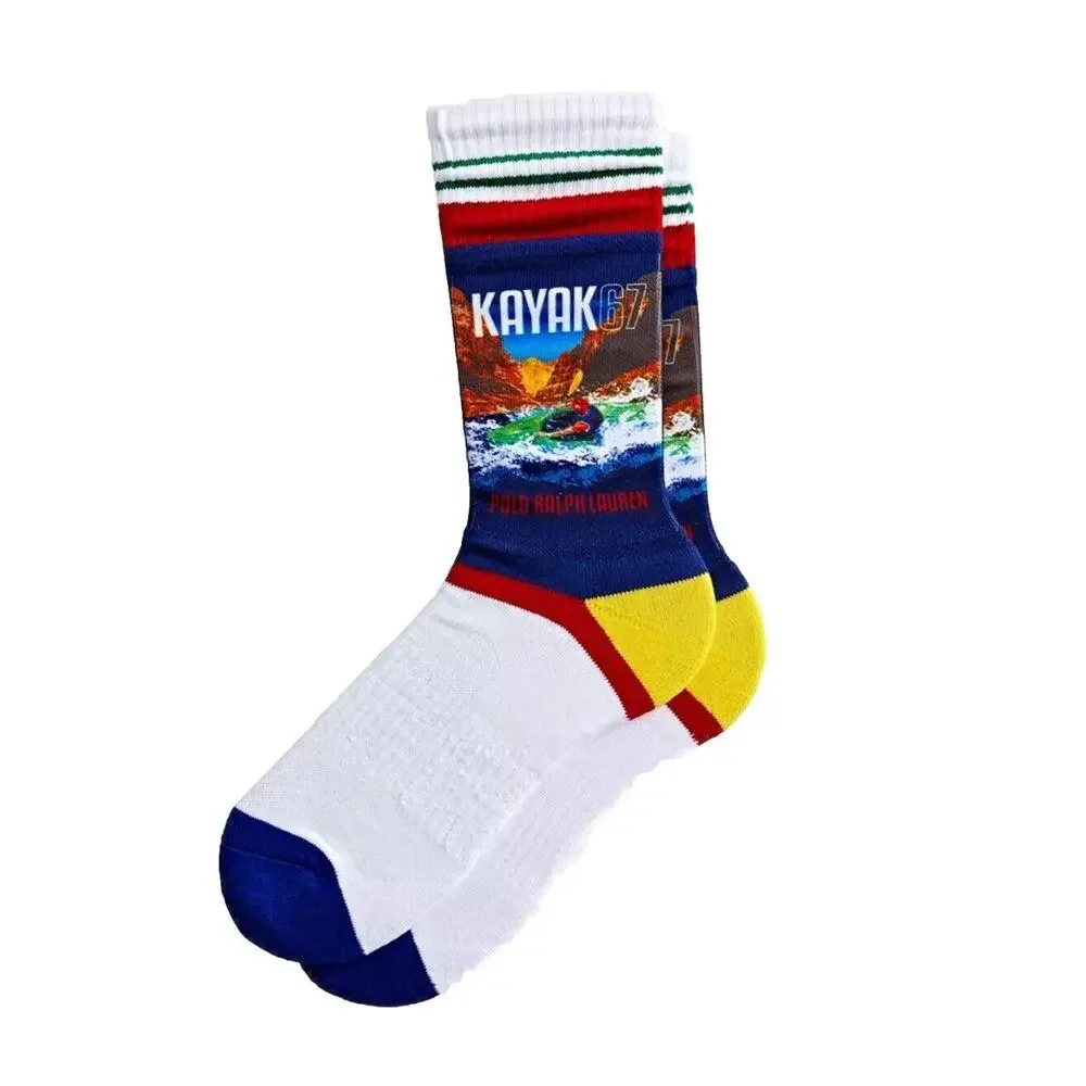 Polo Ralph Lauren Big Water Kayak Ride Racing Crew Socks 1-Pair‎ New